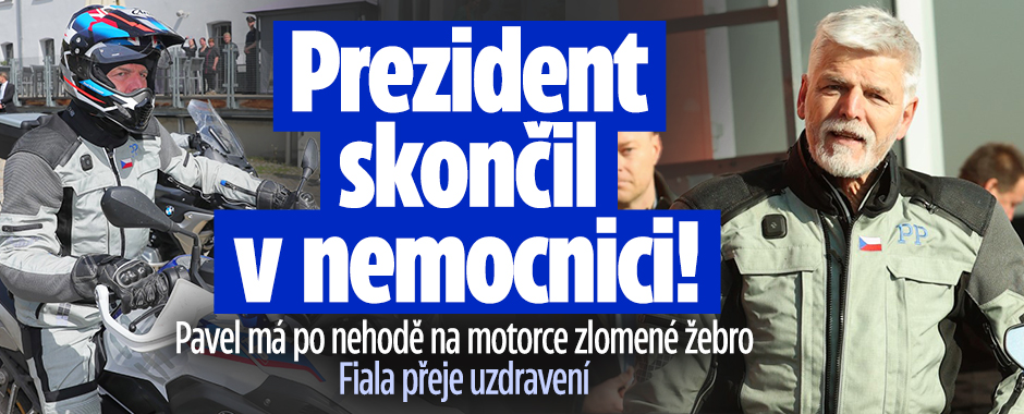 Prezident Pavel v nemocnici: Na motorce si zlomil žebro!