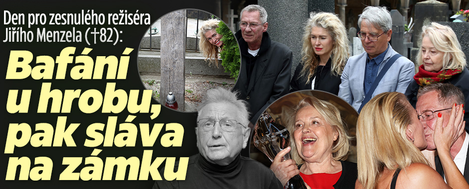 Den pro zesnulého oscarového režiséra Jiřího Menzela (†82): Vdova Olga na hrobě dělala baf